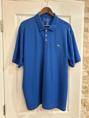 Tommy Bahama Royal Blue Polo with Lime Marlin Logo